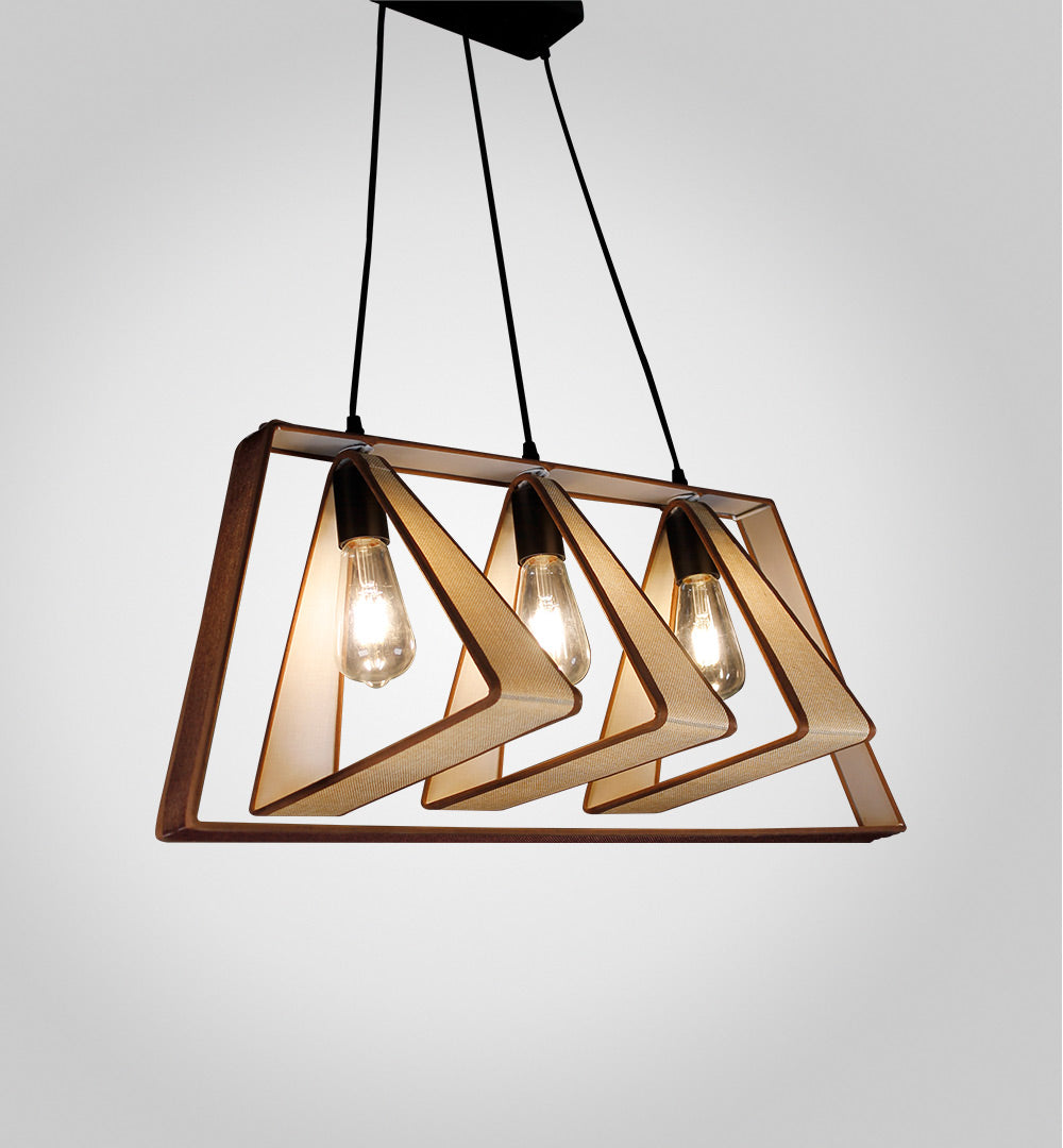 Triple Pyramids Pendant (3 Lamps)