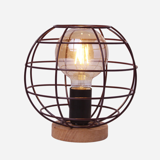 Metallic black ball table light -1 lamp