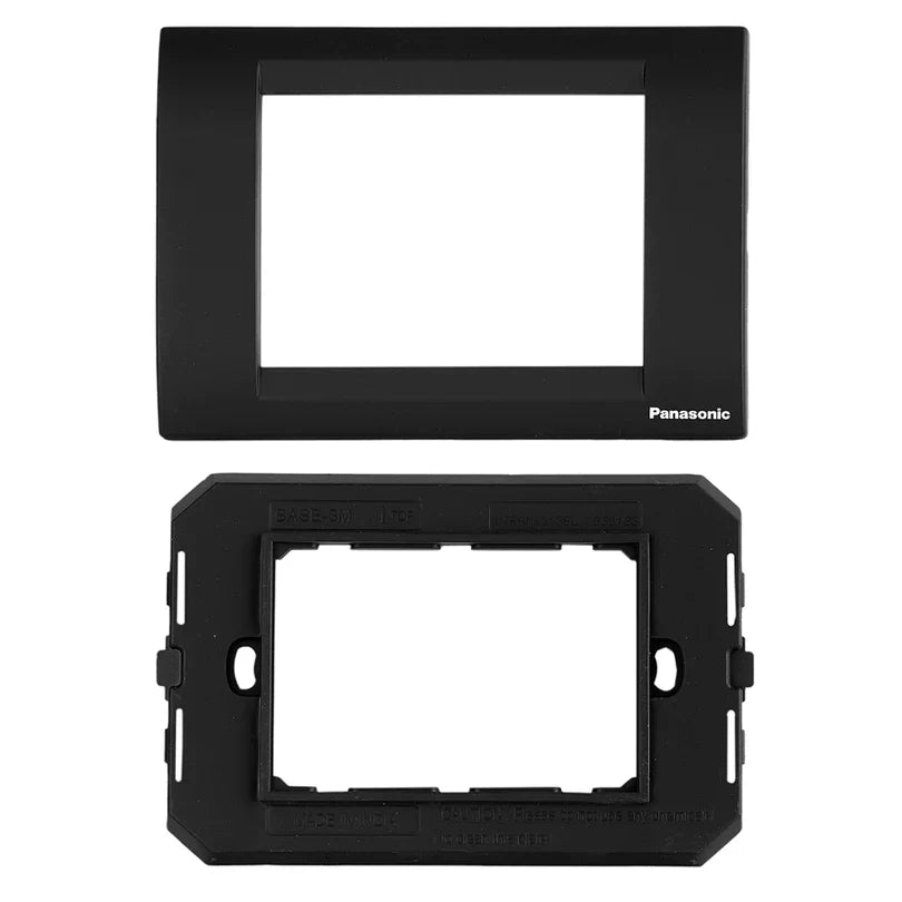 3M plate with mounting frame black Roma Panasonic