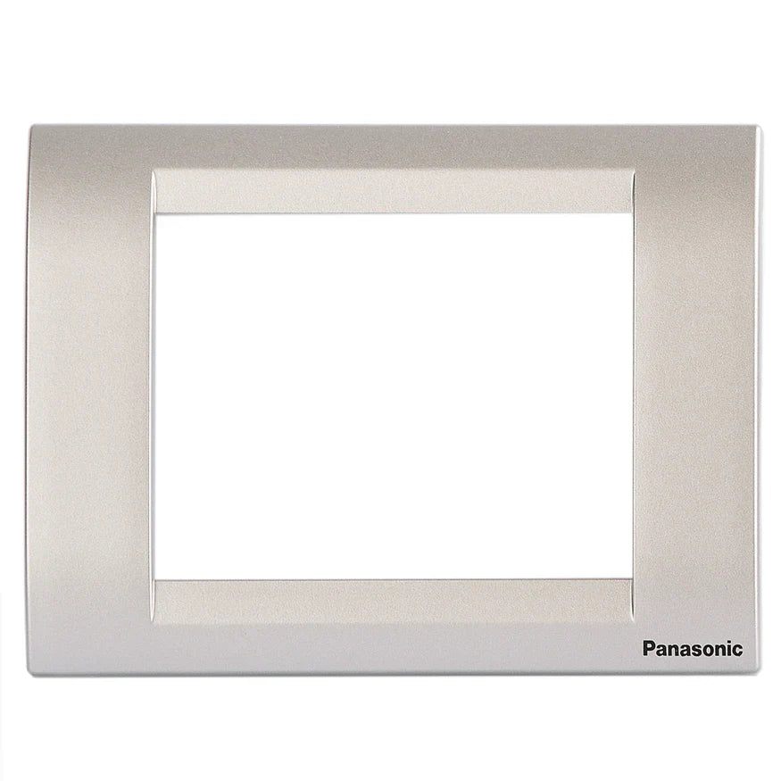 3M plate with mounting frame silver Roma Panasonic