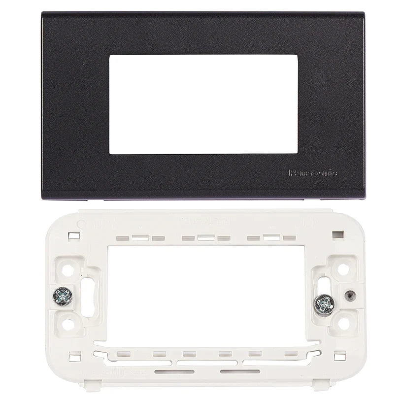 3M plate with mounting frame black Wide Panasonic