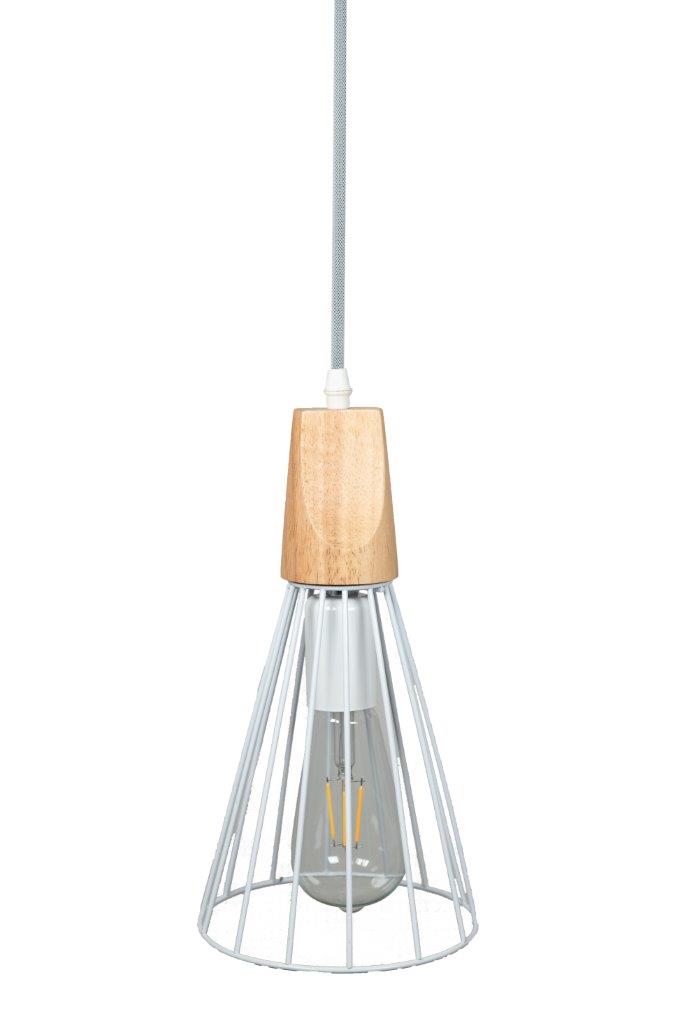 White Single cone pendant 1-Lamps