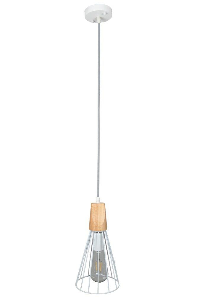 White Single cone pendant 1-Lamps