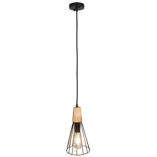 Black Single cone pendant 1-Lamps