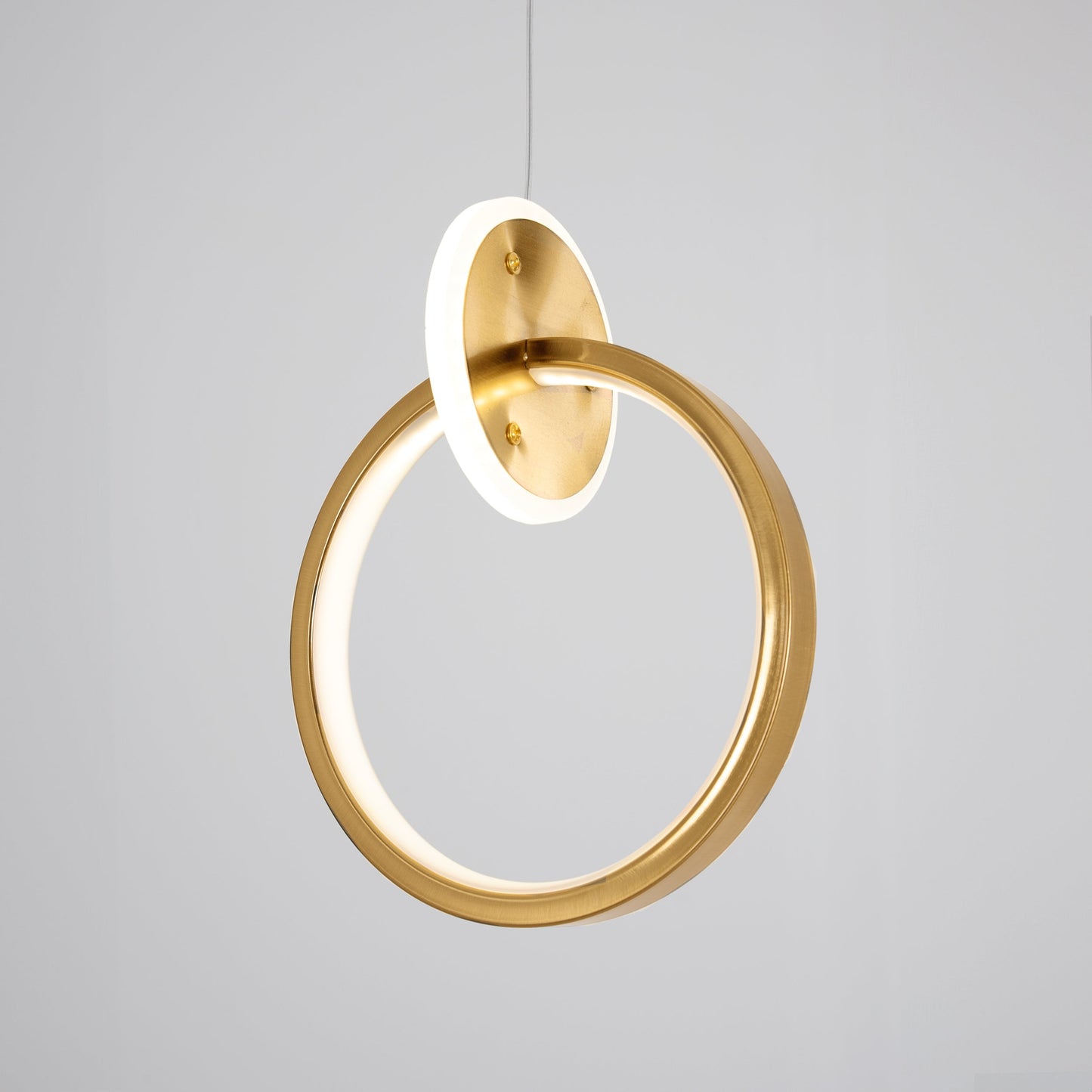 Modern gold walla pendant