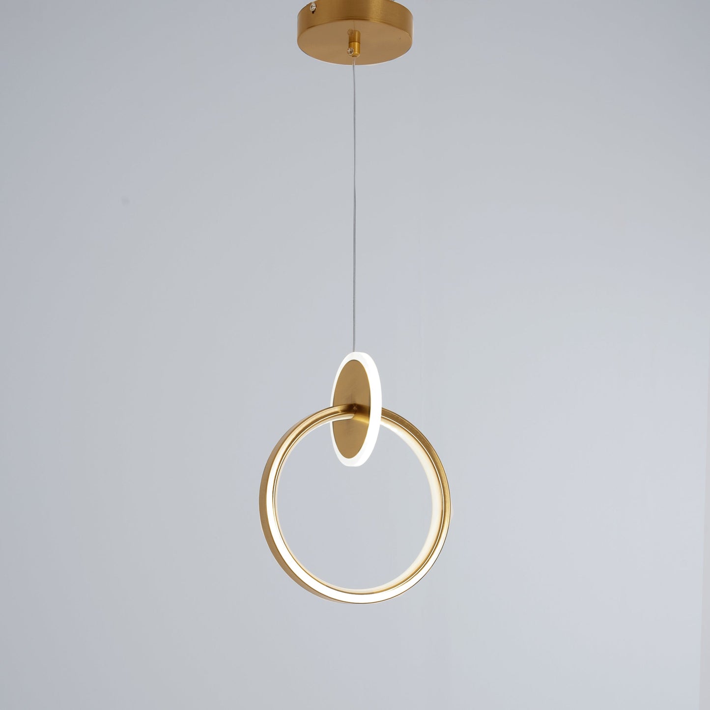 Modern gold walla pendant