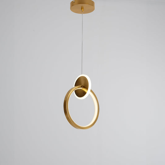 Modern gold walla pendant