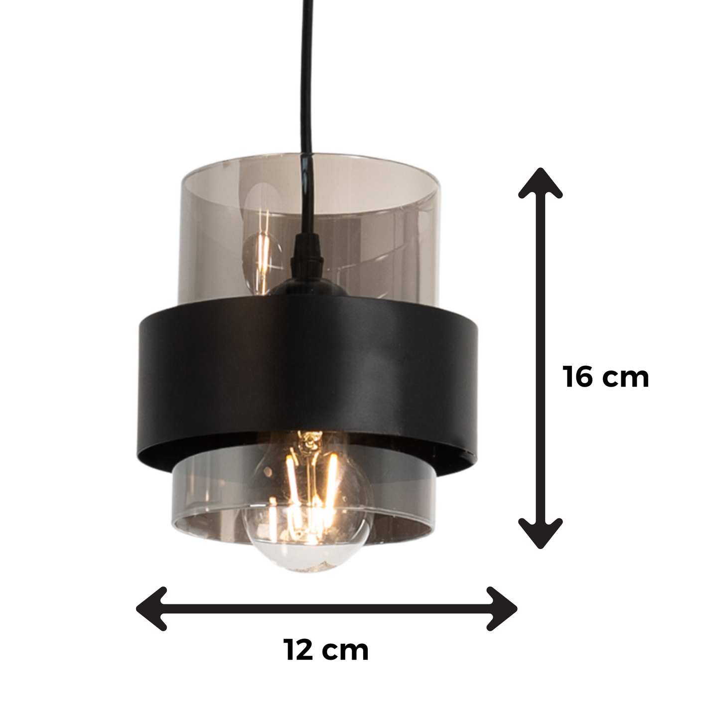 Modern black hanging pendant