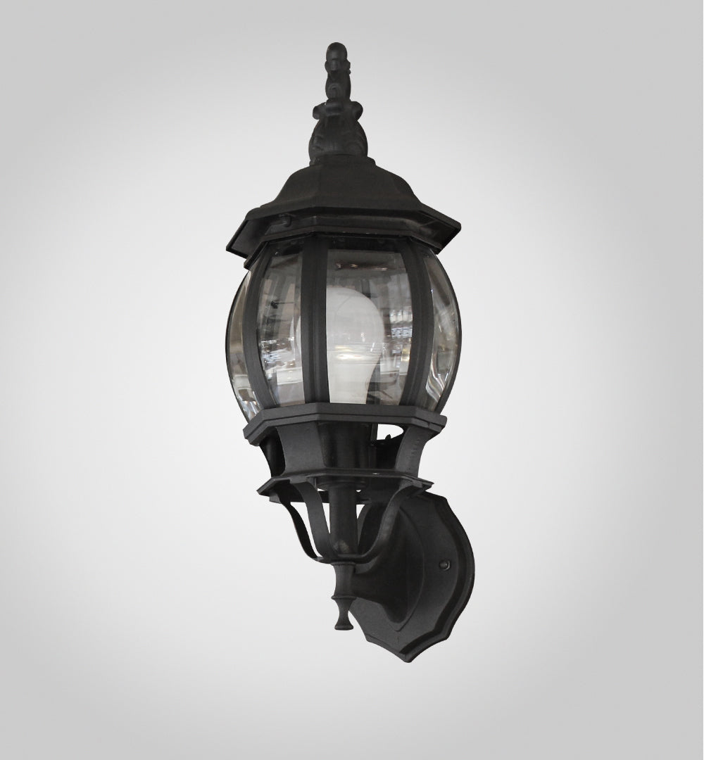 Outdoor steel wall lights black