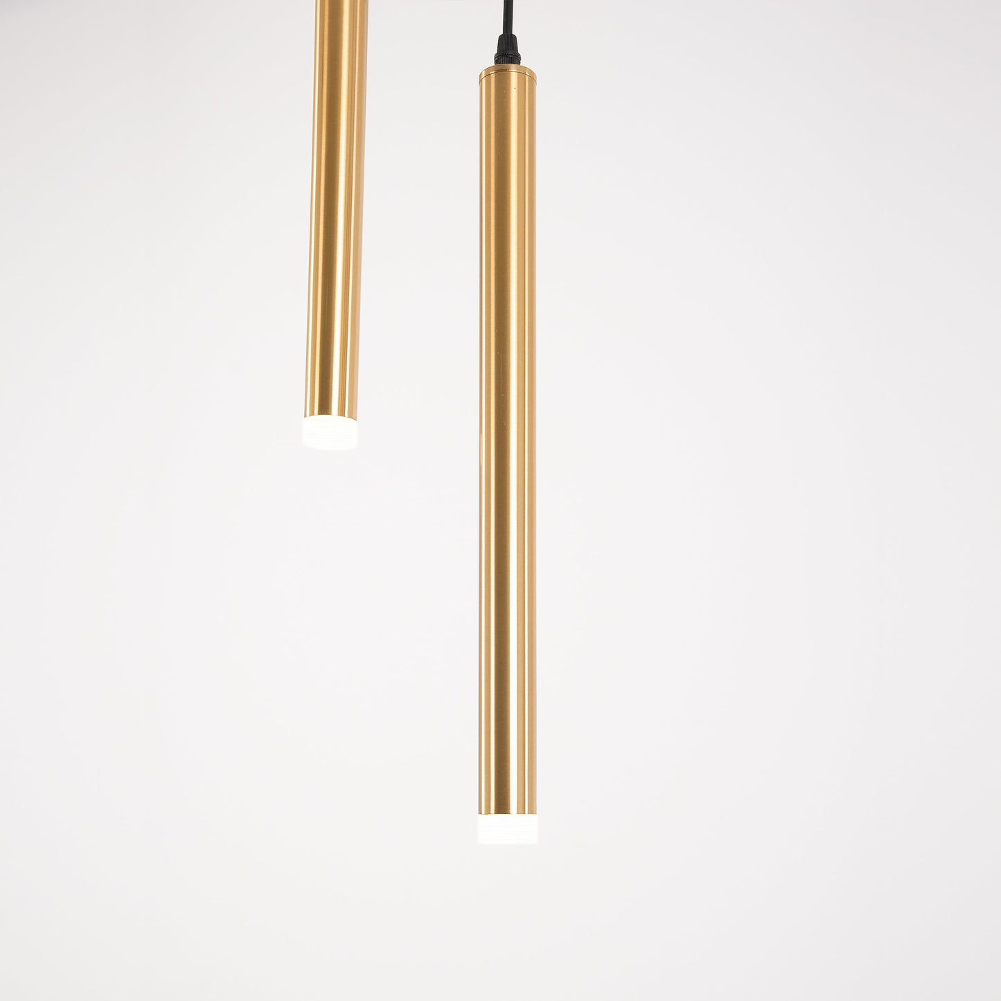 Modern golden double tube pendant