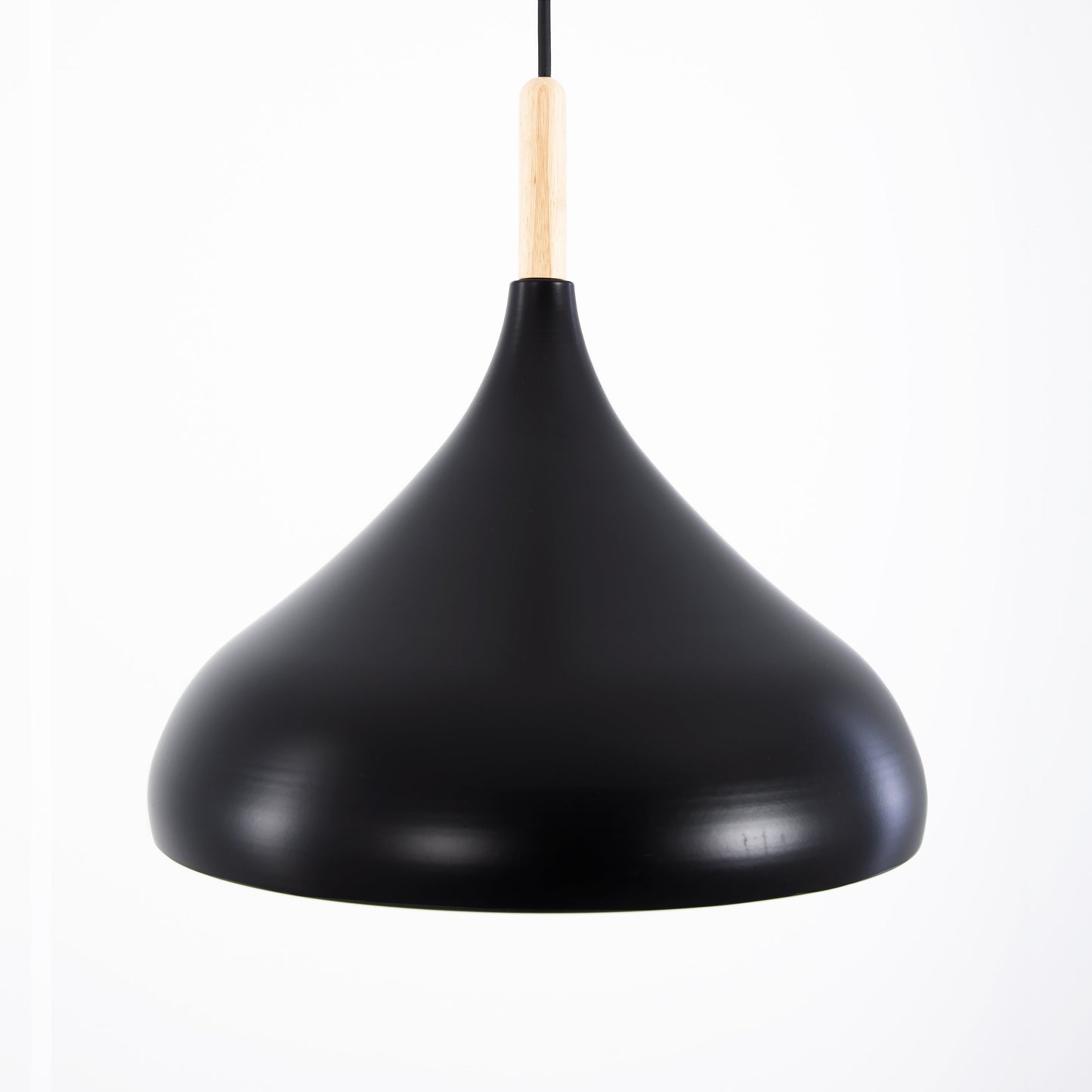 Black Curved Pendant 1 Lamp