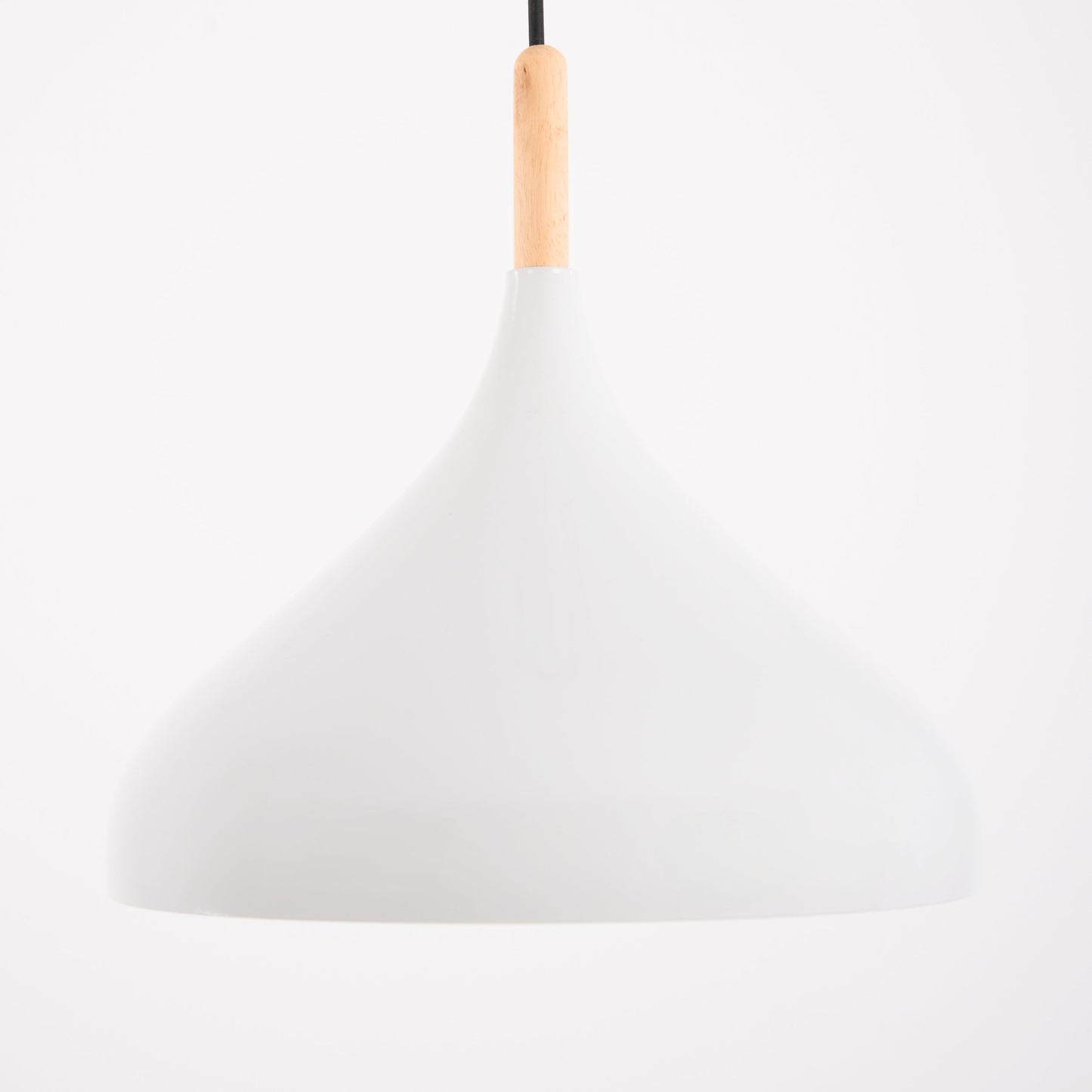 White Curved Pendant 1- Lamp