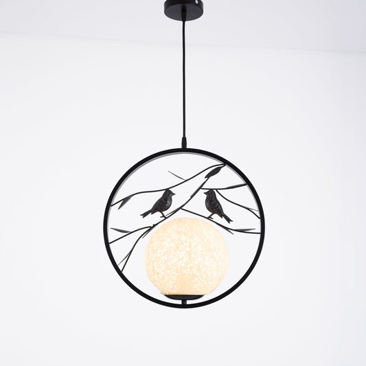 Metal frame string white ball - 1 lamp