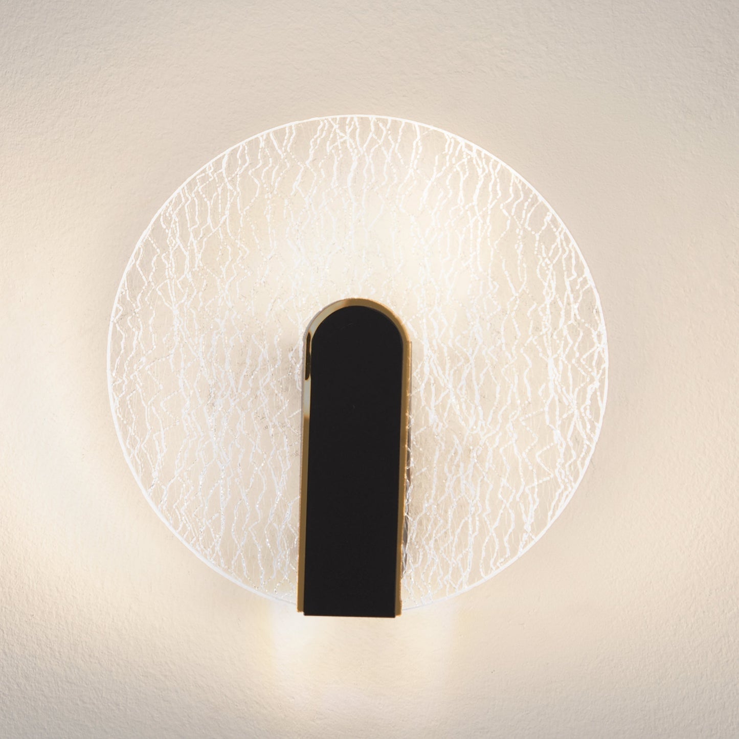 Modern LED pony wall lamp silver circle