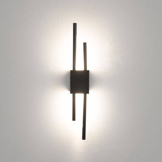 Wall lamp Lens Double Square Black