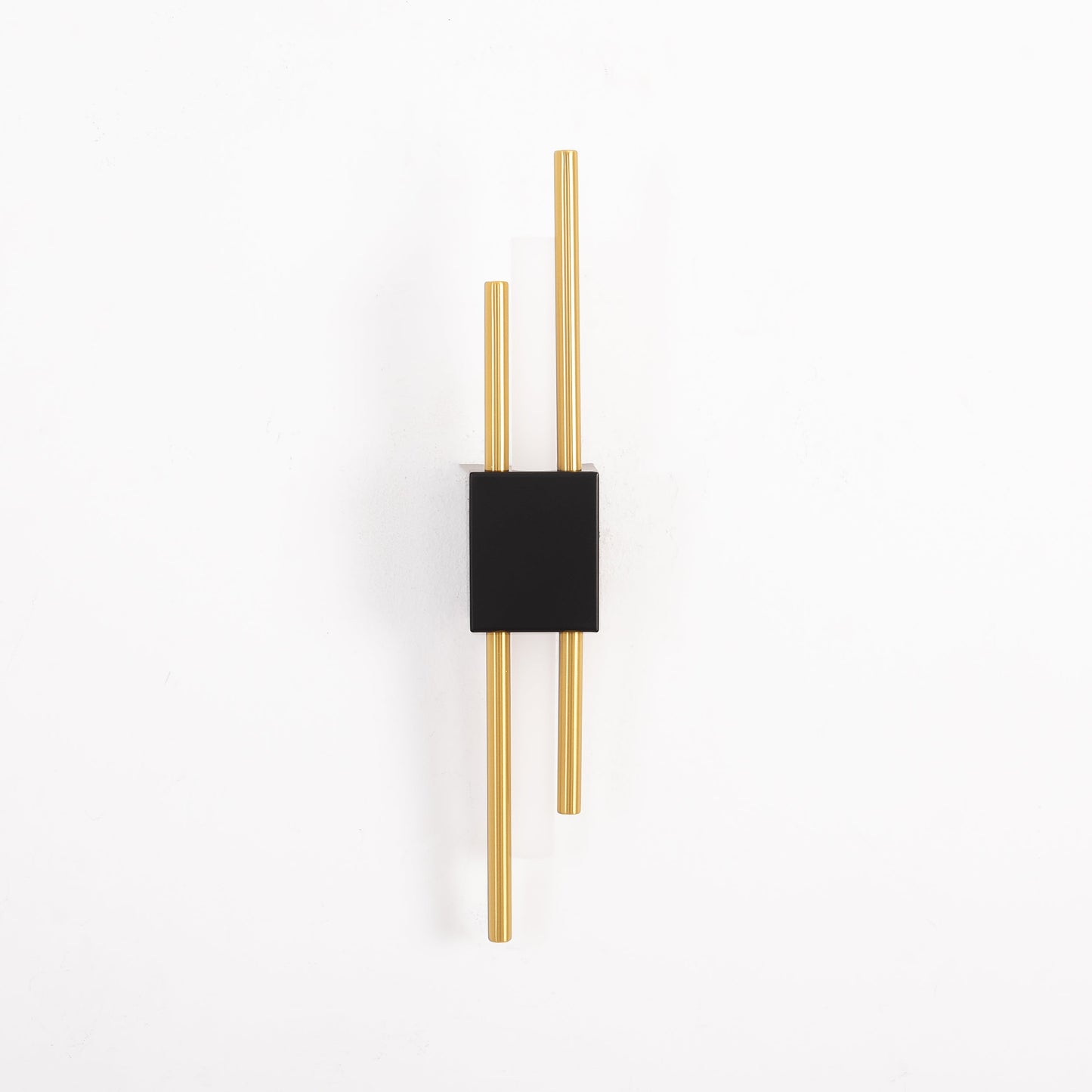 Double Lens Square Gold&Black wall lamp