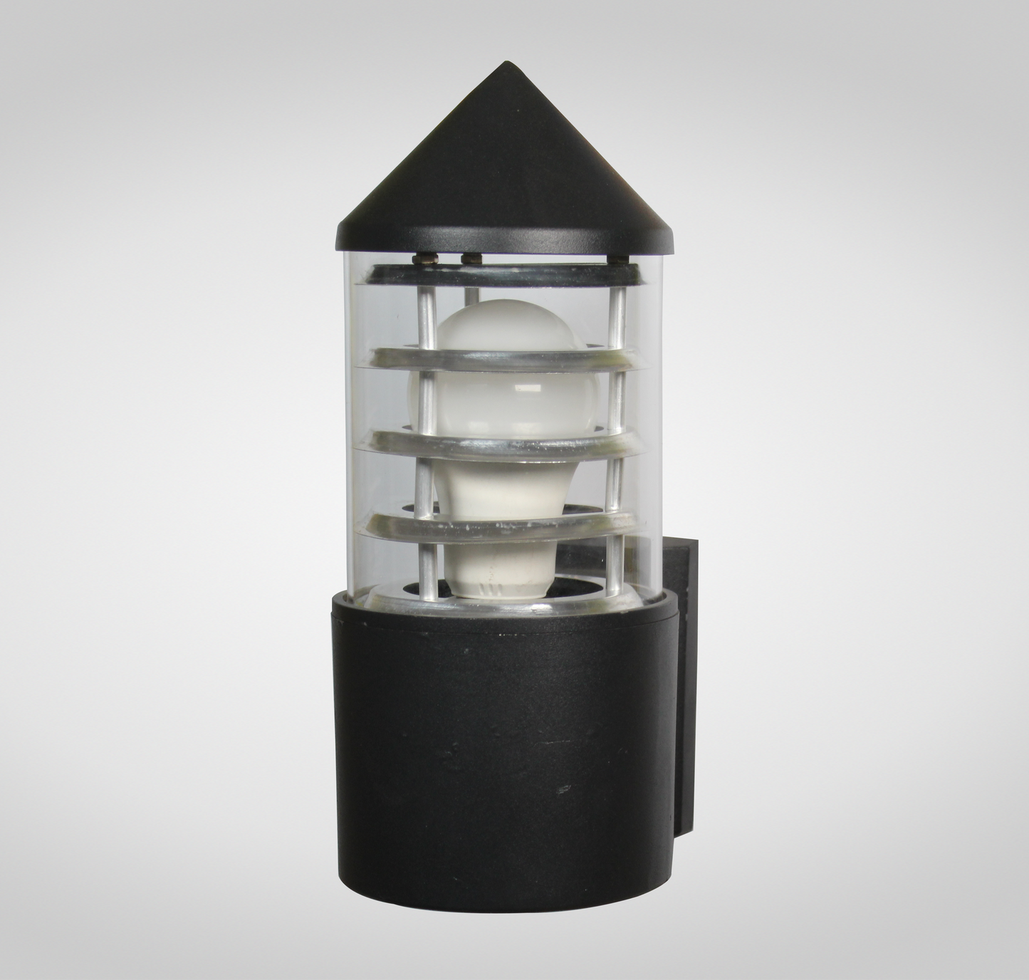 Outdoor steel wall lights black