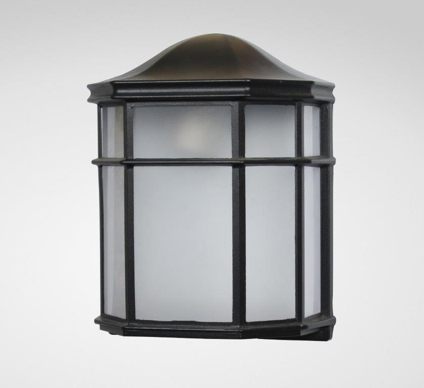 Outdoor steel wall lights black