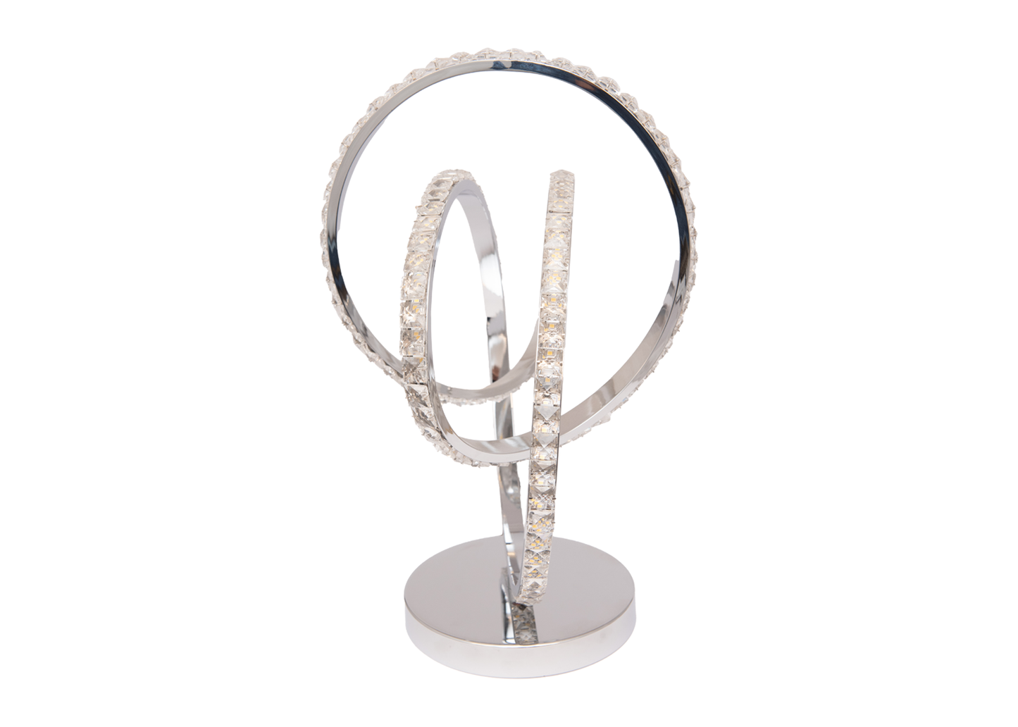 LED silver Crystal Table Lamp