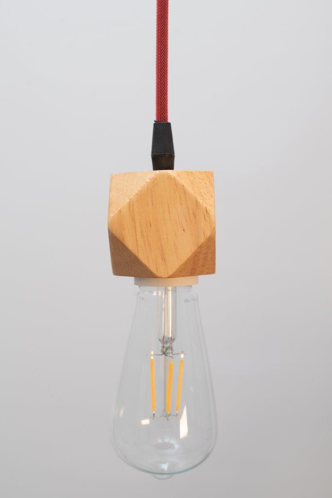 Modern wooden pendant edge - 1 lamp