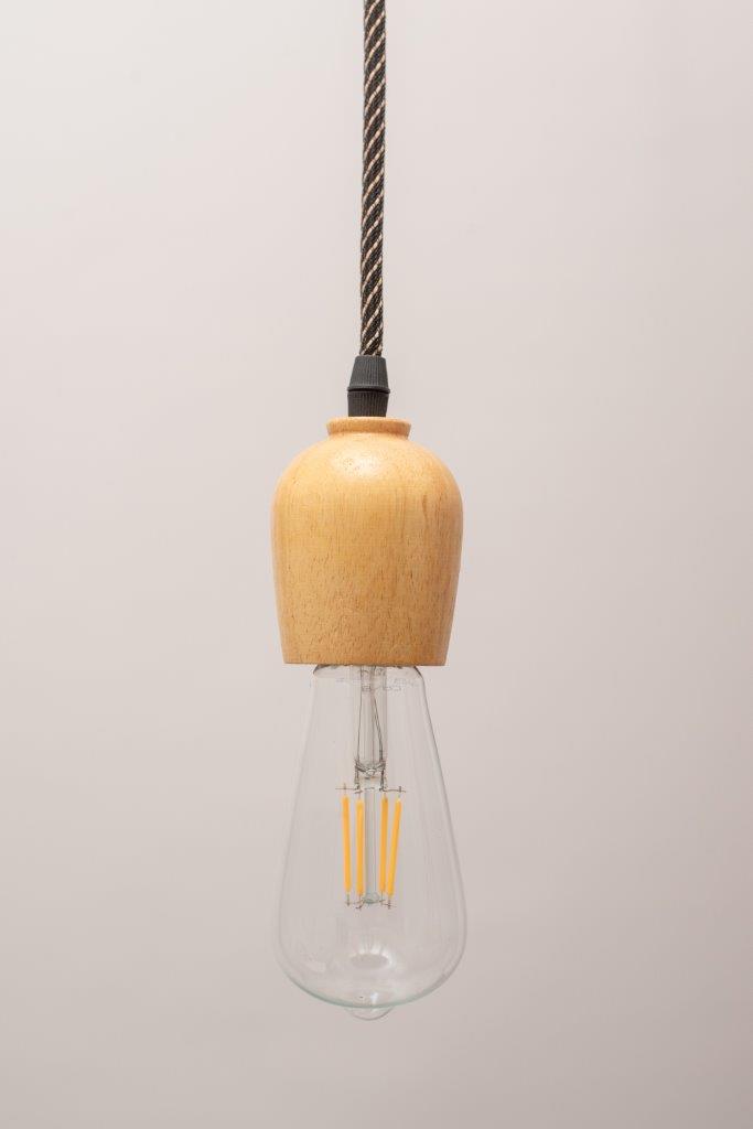 Modern wooden pendant curve - 1 lamp