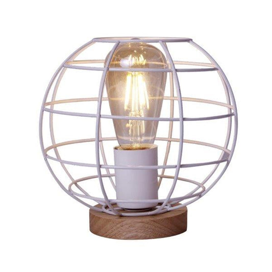 Metallic white ball table light -1 lamp