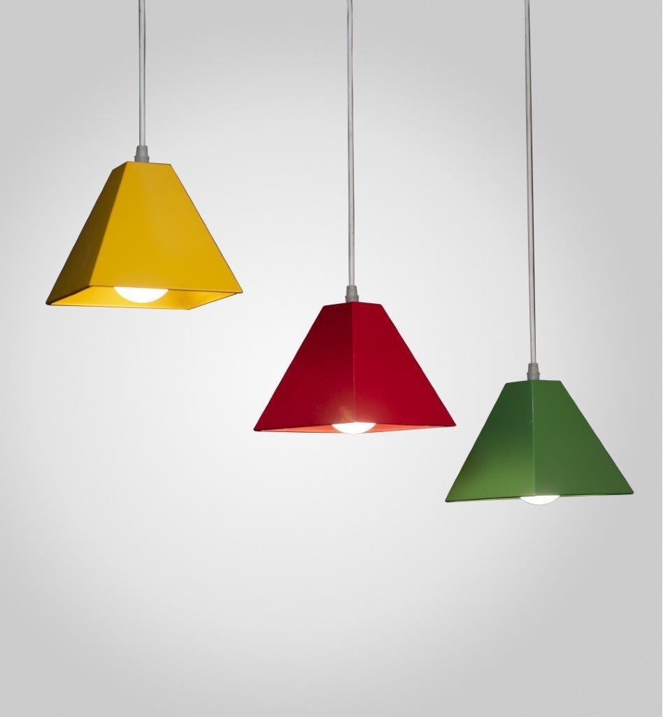 Mult-Colored Cones Pendant (3 Lamps)