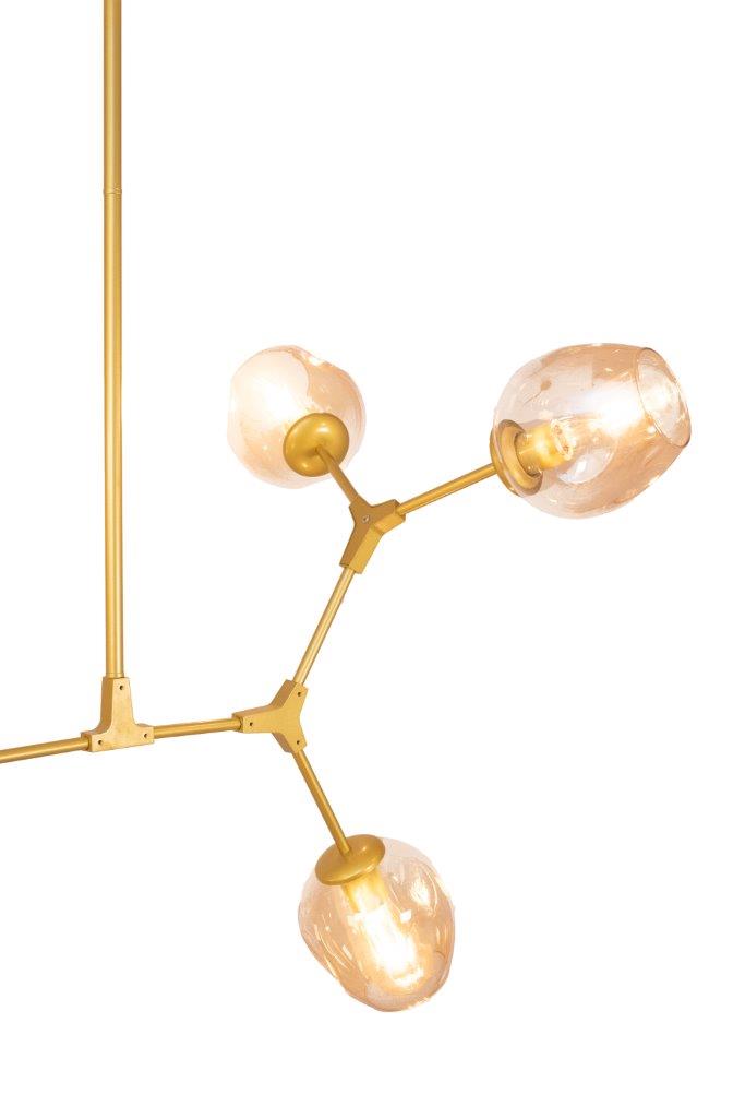 Golden Honeycomb Pendant 6 Lamps