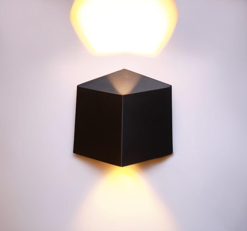 6 watt updown black hexagon shape