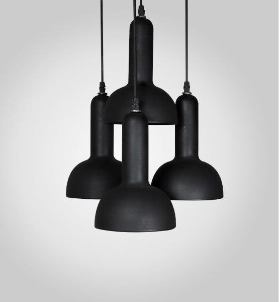 Milkway Black Circle Pendant (4 Lamps)