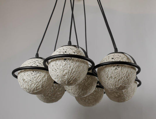 String Ball-Circles Pendant 7 Lamps