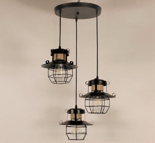 Black Jars Pendant 3 Lamps