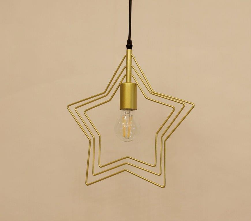 Golden Stars Pendant 1 Lamp