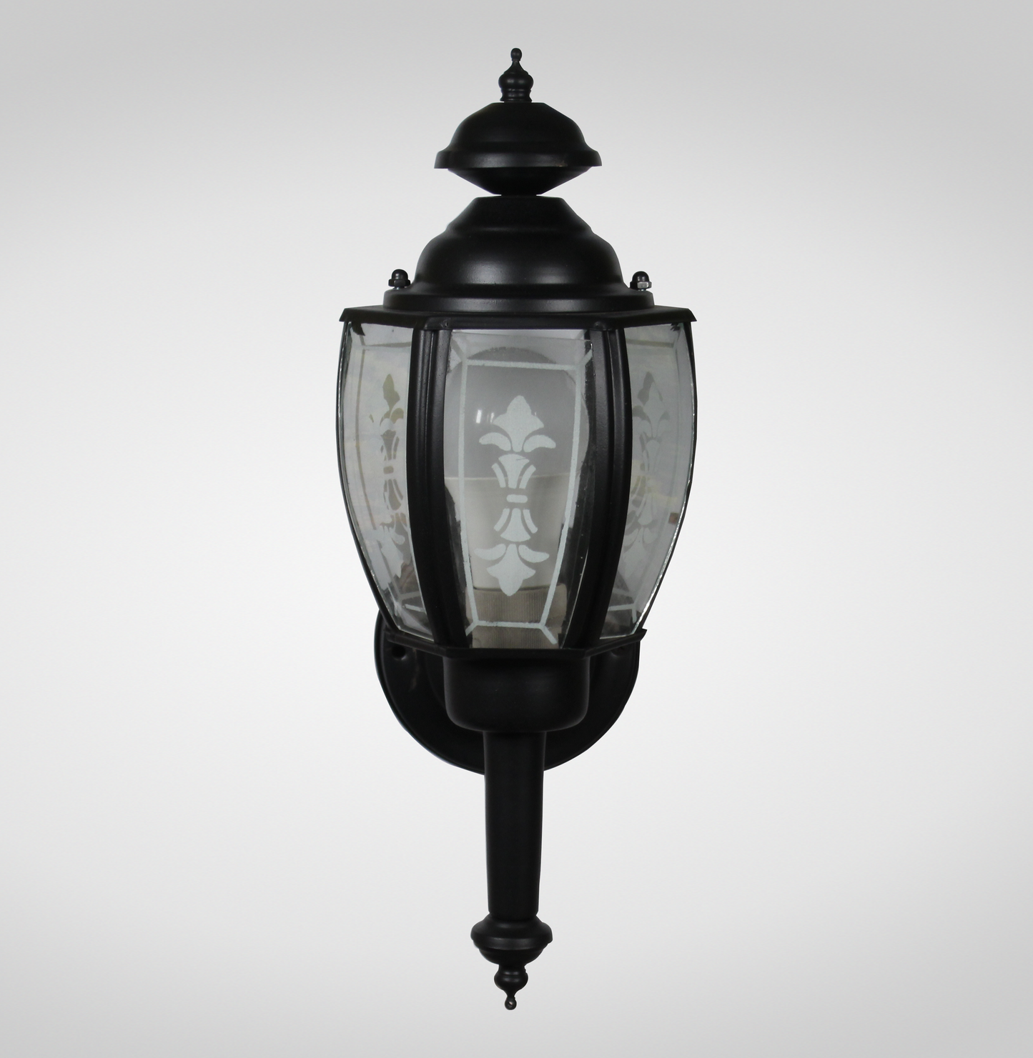 Outdoor steel wall lights black