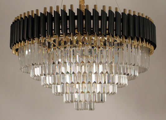 Raisa crystal chandelier, 12 bulbs